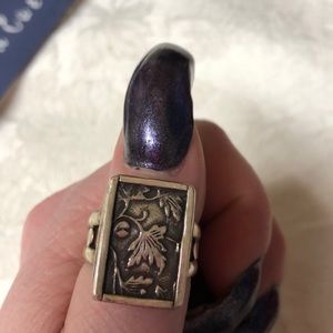 Sterling silver vine ring